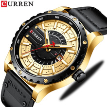 most popular products CURREN 8374 Mens Watches Brand Casual Leather Wristwatches for Man Fashion Quartz Clocks low moq